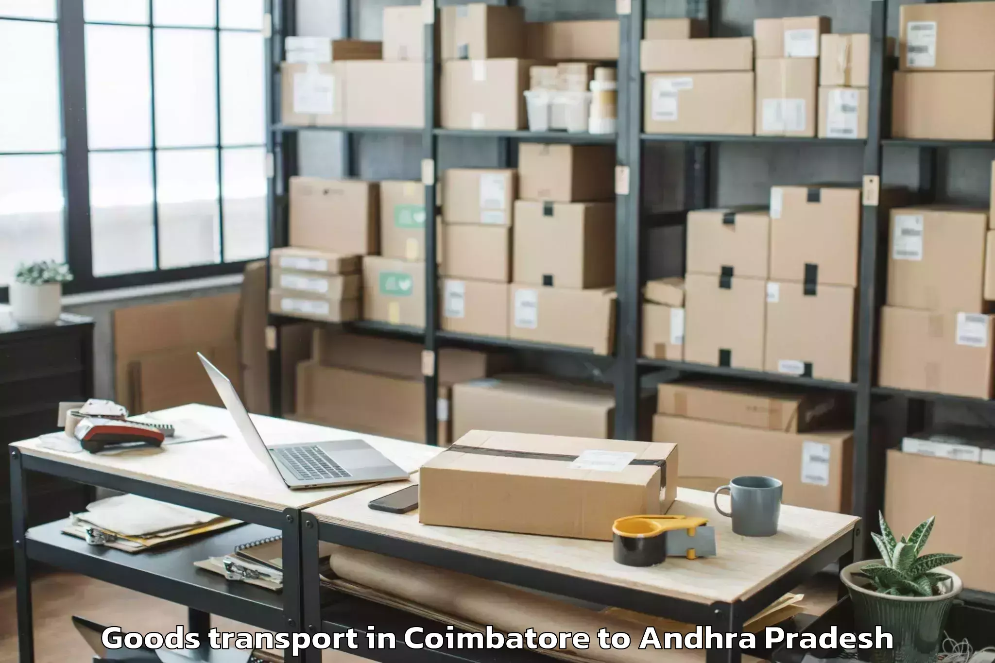 Reliable Coimbatore to Nit Andhra Pradesh Goods Transport